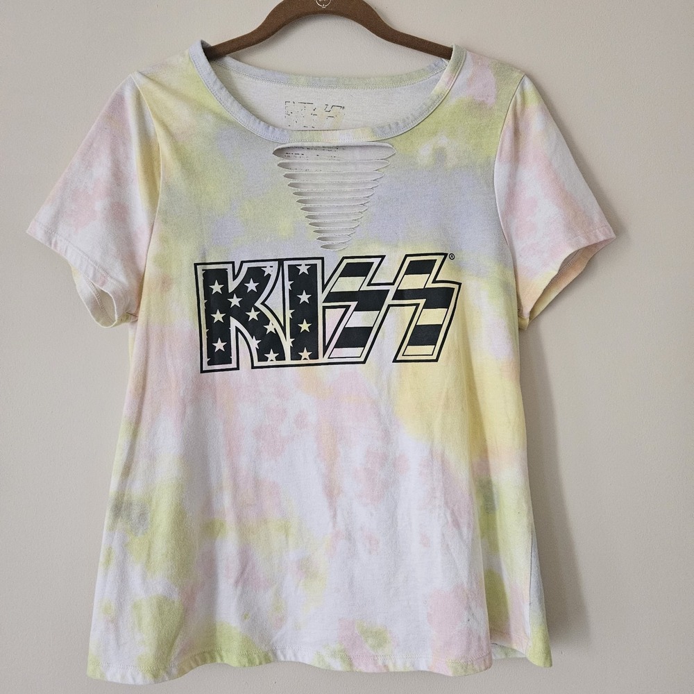Women's‎ Lane Bryant Tye Dyed KISS Band Shirt Size m-lg(See pictures)